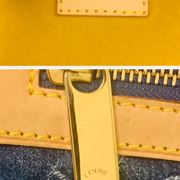 Louis Vuitton 2005 blue monogram denim Neo speedy handbag M95019 A++ Conditionπ - Picture 6 of 12